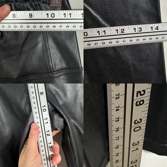 Aritzia High Waist Vegan Leather Leggings Black Size XS Daria Minimal‎ Edgy Goth - Picture 5 of 7